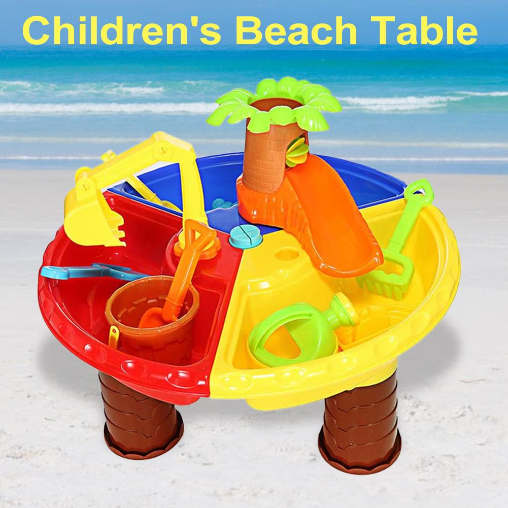 Table de plage et d&#39;eau pour enfants, ensemble de jeu pour creuser du sable, pour la piscine, coffret