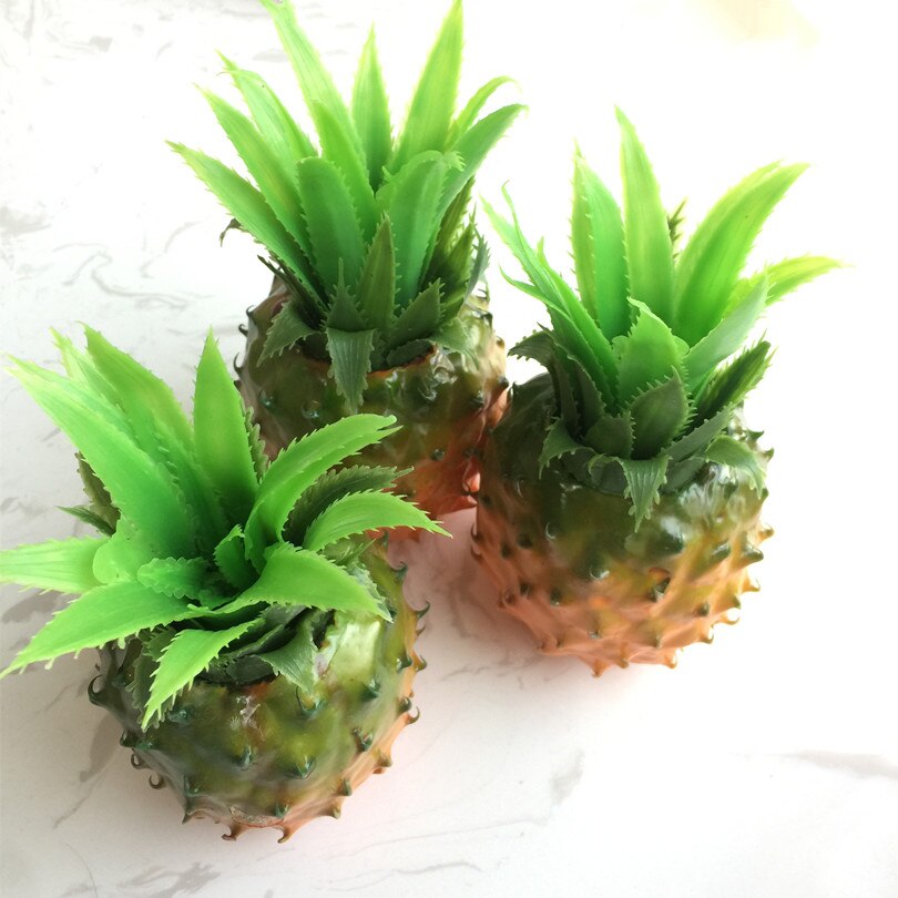 ONE Artificial Pineapple Fruit 19 X 11cm Vegetables Simulation Real Touch Pineapple Aggravate Pineapples for Home Decoration