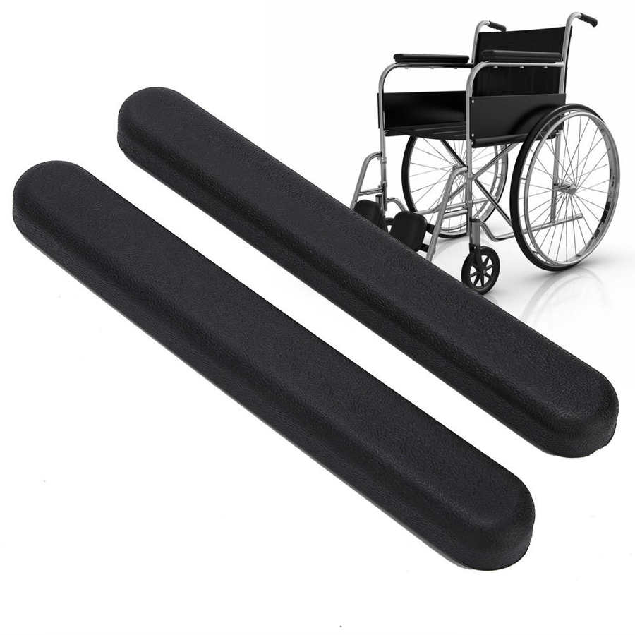 Adjustable Wheelchair Padded Armrest Universal Arm Pads Replacement Accessory with Screw Walking Stick