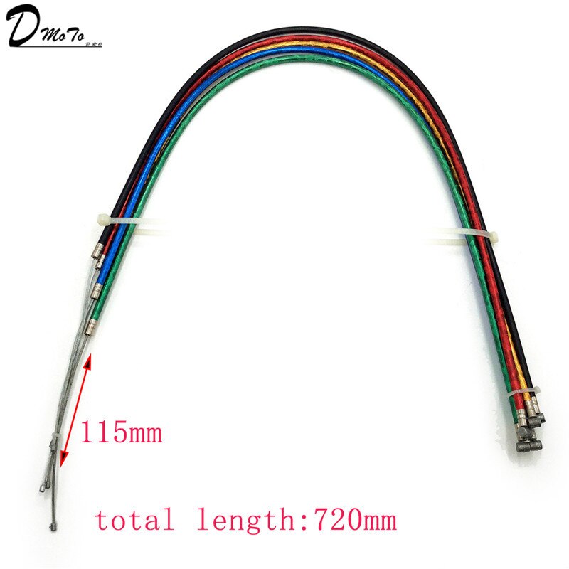Colourful throttle cable for mini dirt bike ATV 2 stroke