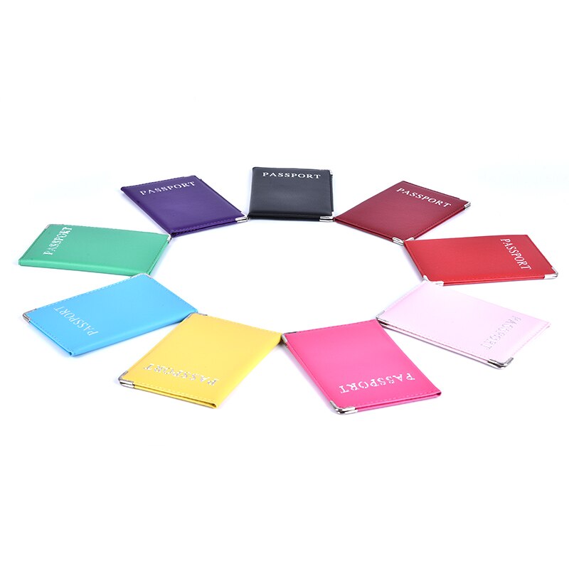 Casual PU Leather Passport Covers Travel Accessories Men Women Passport Business Holder wallet Case ID Bank Credit Card Bag