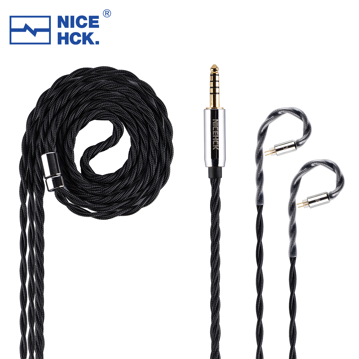 NICEHCK BlackDawn Earphone Cable 5N Silver Plated TaiwanOFC IEM Wire MMCX/2Pin/QDC 4.4mm for CHU II ZERO EDX PRO In Ear Monitor