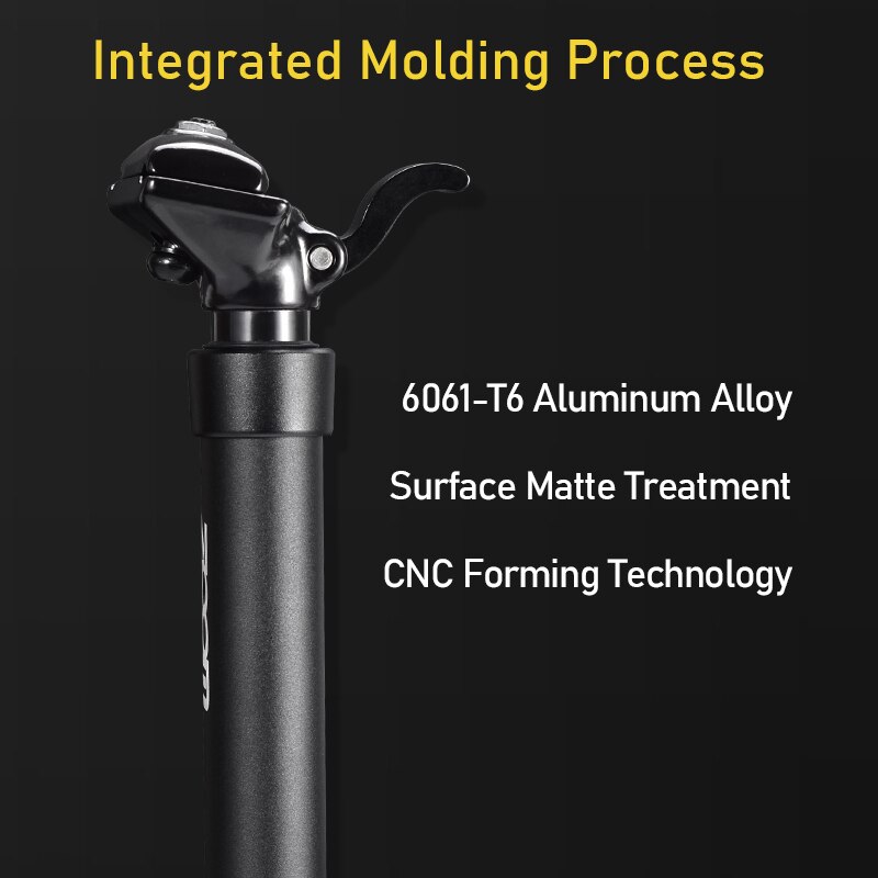 ZOOM Bicycle Suspension Seatpost 30.9/31.6*375mm MTB Mountain Bike Hand Remote Dropper Seatpost Height Adjustable Seat Post Tube