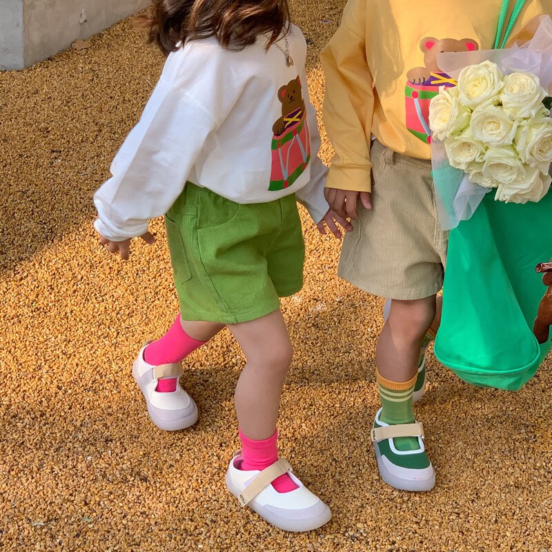 MILANCEL 2022 primavera nuovi vestiti per bambini pantaloncini per ragazze in velluto a coste pantaloncini per ragazzi Casual solidi pantaloni per bambini coreani