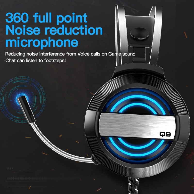 Wired Headset Gamer Oortelefoon Voor Pc PS4 Xbox One Headsets 7.1 Surround Sound Met Hd Microfoon Gaming Overear Laptop gamer