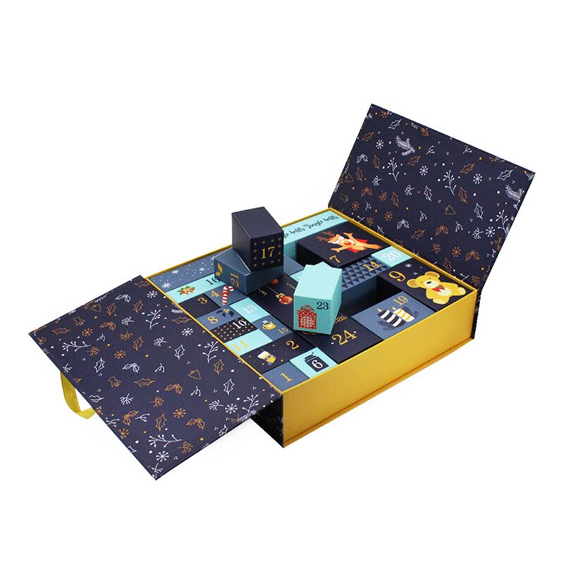 Diy Paper Advent Calendar Box 24 Drawers Cabinet Toy for Girl Boy Friend Decorative Ornaments Christmas Countdown