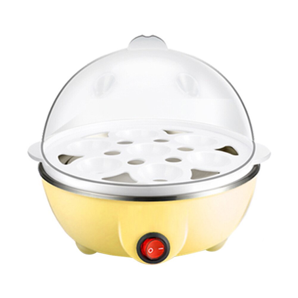 Multifunctional Mini Egg Cooker Home Appliance Single-Layer Egg Cooker Breakfast Machine With Power-Off Protection TB: Yellow US Plug