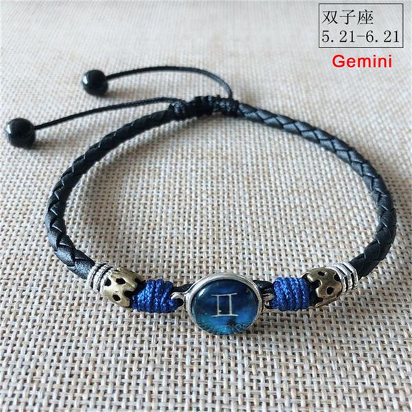 Twelve Constellation Anklets Jewelry Men Leg Bracelet Feet Accessories Male Ankle Bracelet enkelbandjes sieraden: TFJL049-3