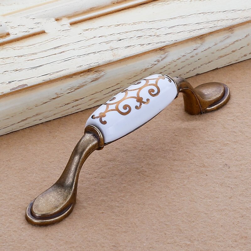 10PCS colorful Ceramic flower Cabinet Knobs Door Pull Handles Cupboard Drawer Wardrobe Furniture Handle Knobs