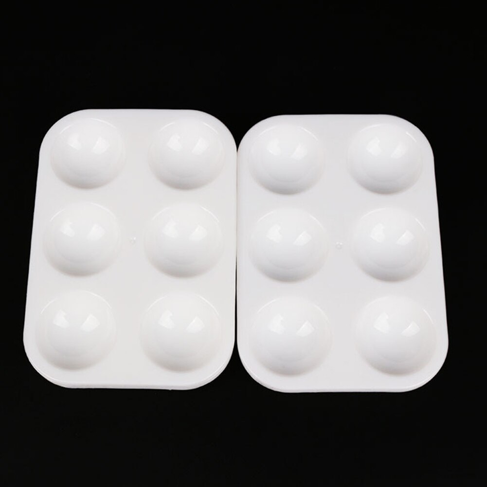 25pcs Artist Kids Adults Drawing Rectangular Tray Makeup 6 Well Plastic Watercolor Pallets Paint Palette Pigment Art Supplies