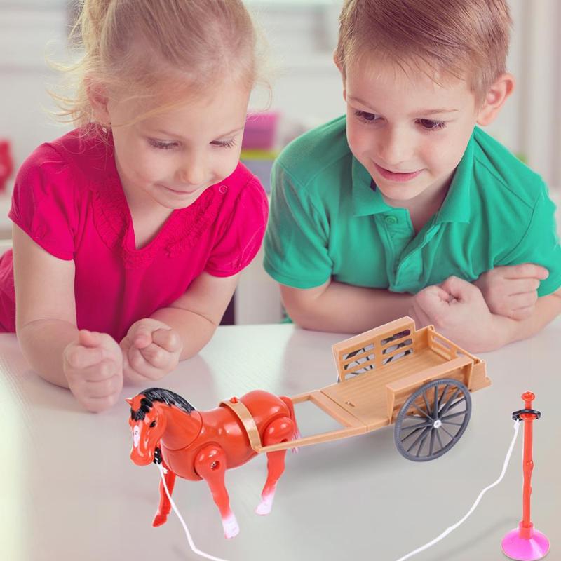 Electronic Toys Novelty Toys Electric Small Horse-drawn Cart Children Toy Suit Accessories Children's Pull Back Carriage