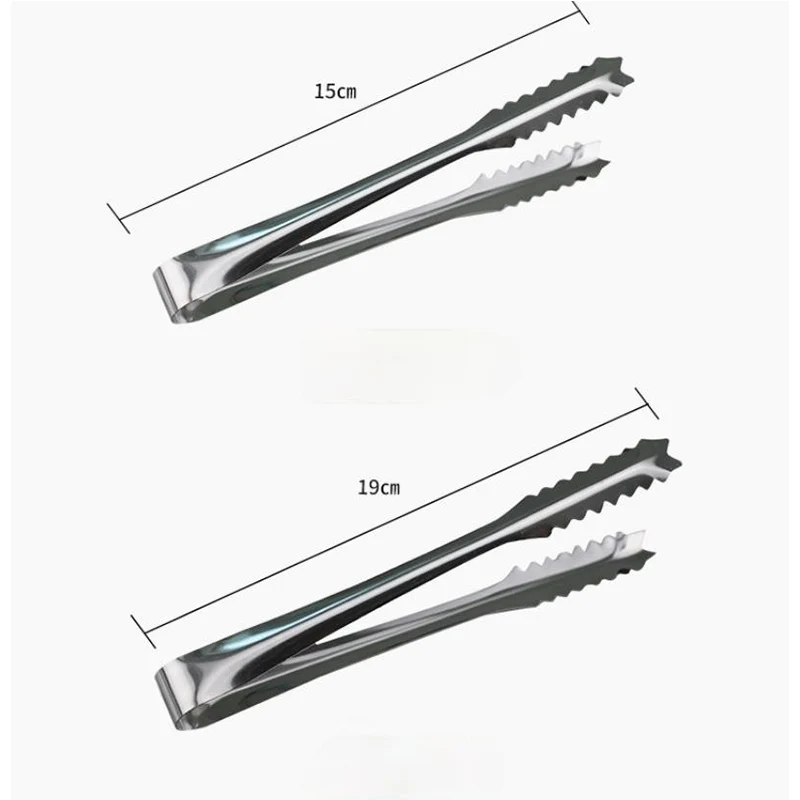 15Cm/19Cm Rvs Buffetten Tang Voor Barbecue Party Bar Clip Brood Eten Ijs Klem Ice Tong keuken Tool