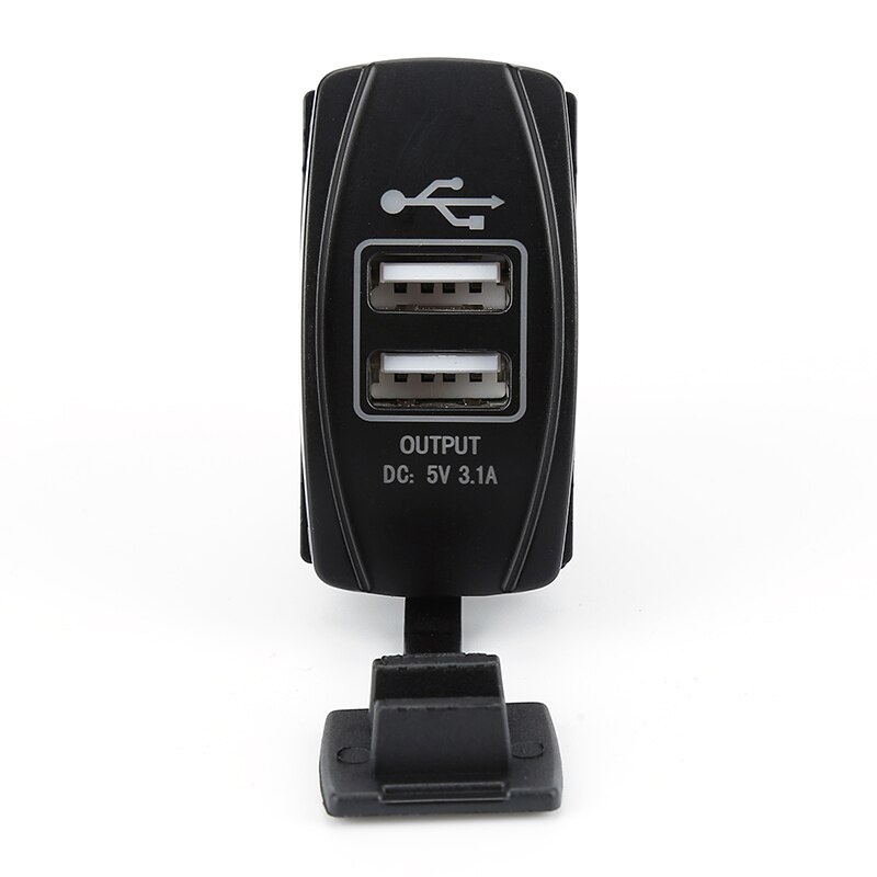 3.1A 12-24V Led Universele Autolader Waterdichte Dual Usb-poort Charger Socket Outlet Voor Motorfiets Auto accessoires Camping: 04