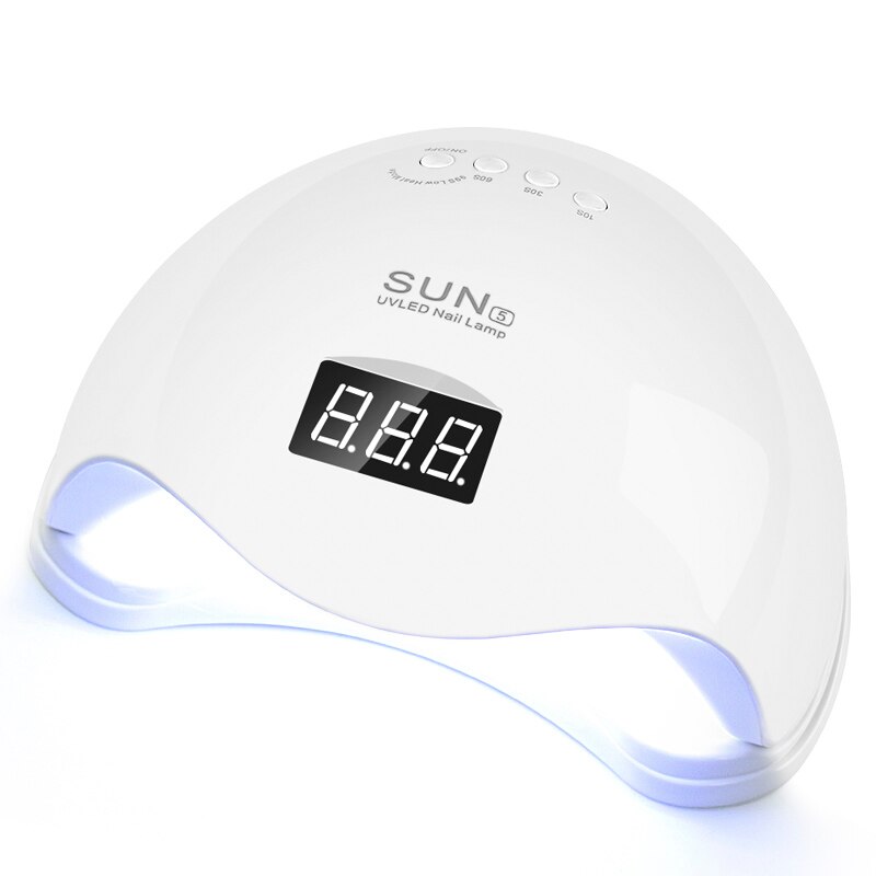 SUN BQ5T-lámpara UV LED de 120W, luz de hielo de alta potencia, secado rápido de esmalte de Gel, autodetección, herramienta de manicura pedicura: Azul oscuro / UK