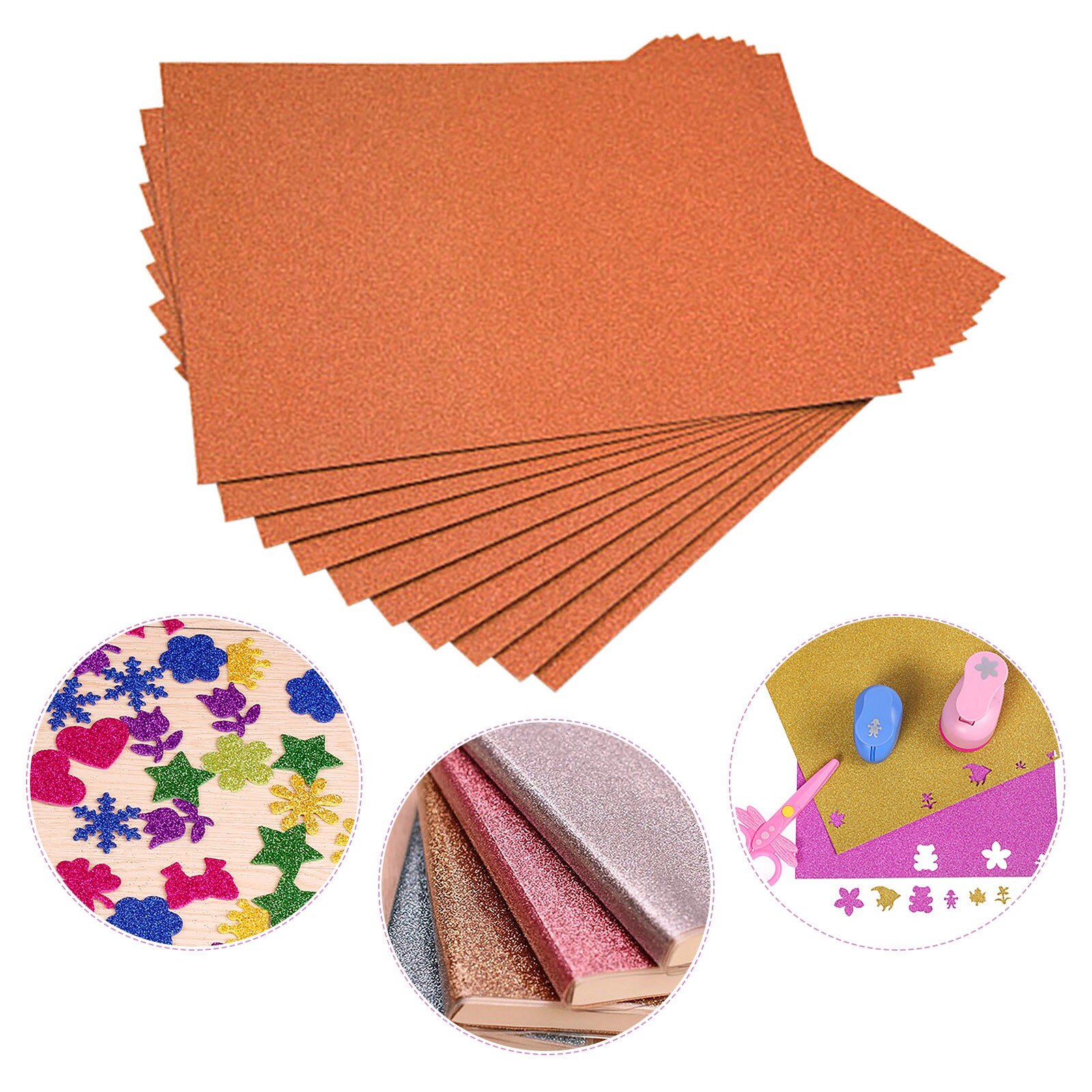 Orange Advanced Flash Card Paper Flash Shiny Craft Paper Advanced A4 Flash Paper Shiny Shiny Craft Paper Craft Paper No Adhesive