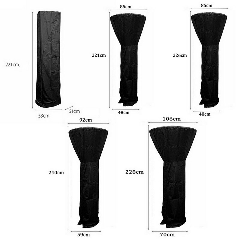 Dust proof and waterproof cover air heater cover Stand Up Patio Heater Cover Waterproof Heater Protector 1Pcs