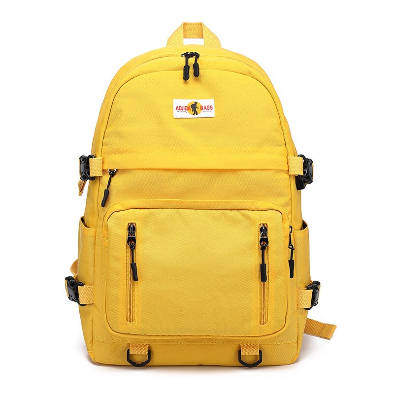 Mochila de gran capacidad con carga USB para mujer, bolsa de viaje Oxford, mochila de ordenador de 17 pulgadas, mochila de para chica y hombre, bolsa de Escuela Universitaria: yellow 1