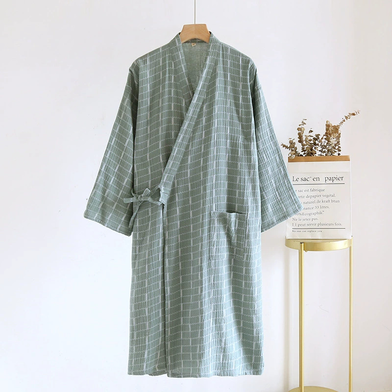 Herfst Multi Kleuren Katoenen Kimono Slaapgewaden Voor Vrouwen Dunne Badjas Pyjama Zweet Stoombad Gewaad Vrouwen Kleding