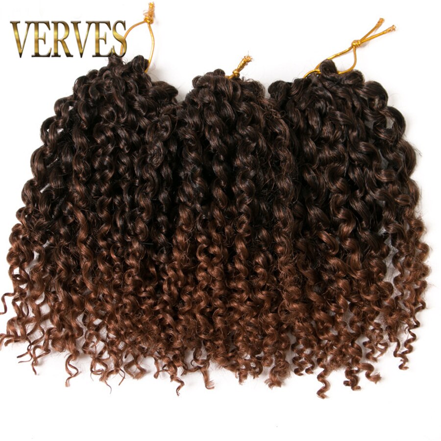 Verves VERVES Brown Crochet Braids Hair Synthetic Curly 9... – Vicedeal