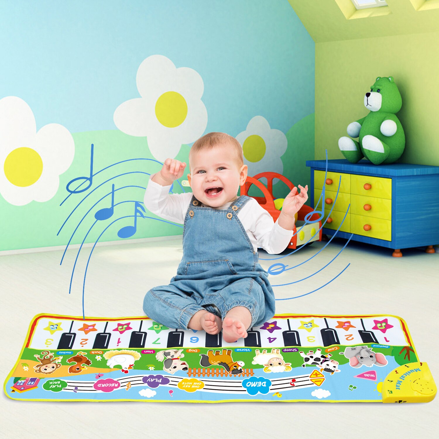 Toetsenbord Muziek Mat Playmat Educatief Musical Tapijt Multifunctionele Kinderen Piano Tapijt Baby Kruipen Mat Voor Kids Peuters