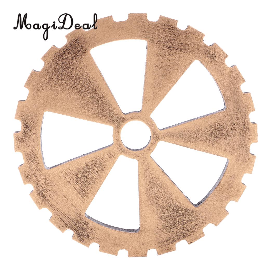 MagiDeal Rustic Wooden Circle Wheel Gear Home Bar Cafe Wall Hanging Art Craft Ornaments Home Room Wall Decoration Wooden Gear: 5