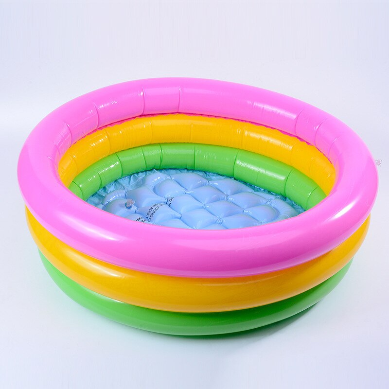 60/90CM Rainbow Baby Inflatable Round Swimming Pool for 0-3 Years Old Float Accessories Kids Outdoor Pool Toy