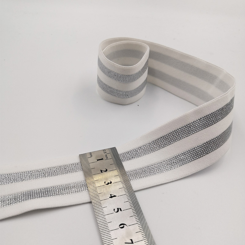 1M Elastic Bands 4cm Wide Grain Trousers Elastic Ribbon Waistband Colorful Stripe Rubber Band 40mm Webbing Bags Sewing Cloth: 11