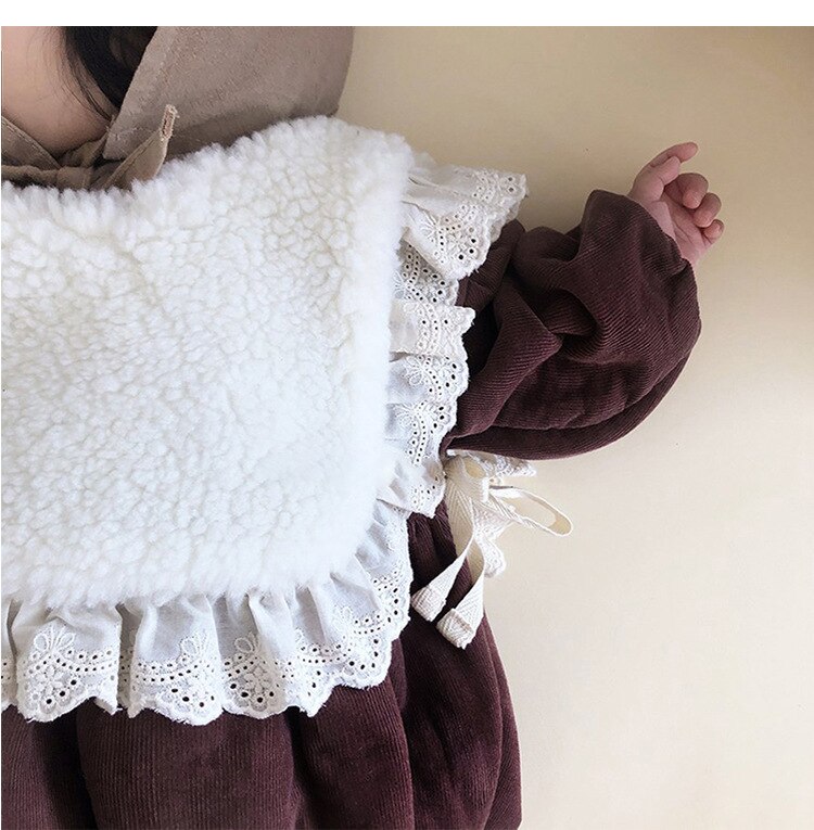 Winter Baby Meisjes Jongens Bodysuits Baby Solid Thicken Corduroy Lange Mouwen Warm Jumpsuit Trui Herfst Babybodysuit