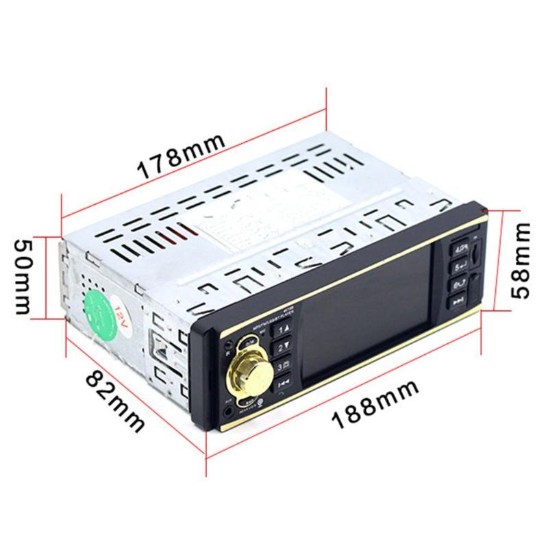 4019B In Dash Car Stereo 4.1 inch Bluetooth AUX USB Radio Digital Media Receiver with Preset Aux Audio Input Reset Key