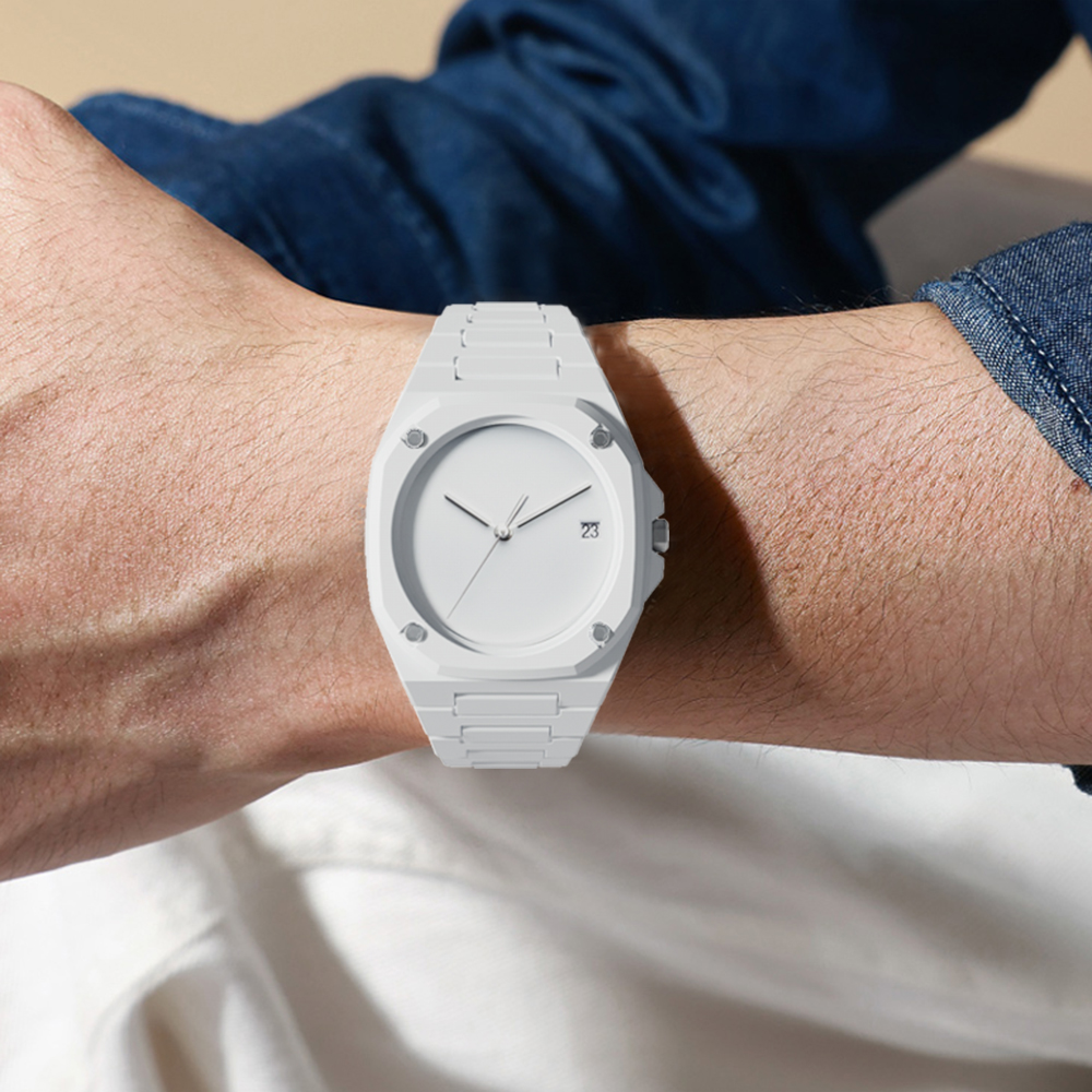 Relojes de plástico ligeros para hombres y mujeres, relojes clásicos de cuarzo resistentes al agua para hombres, nueva minimalista