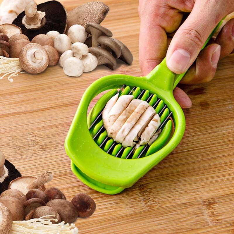 Handige En Praktische Multifunctionele Plastic Eieren Slicer Paddestoel Fruit Aardbei Keuken Accessoires Tool Cutter