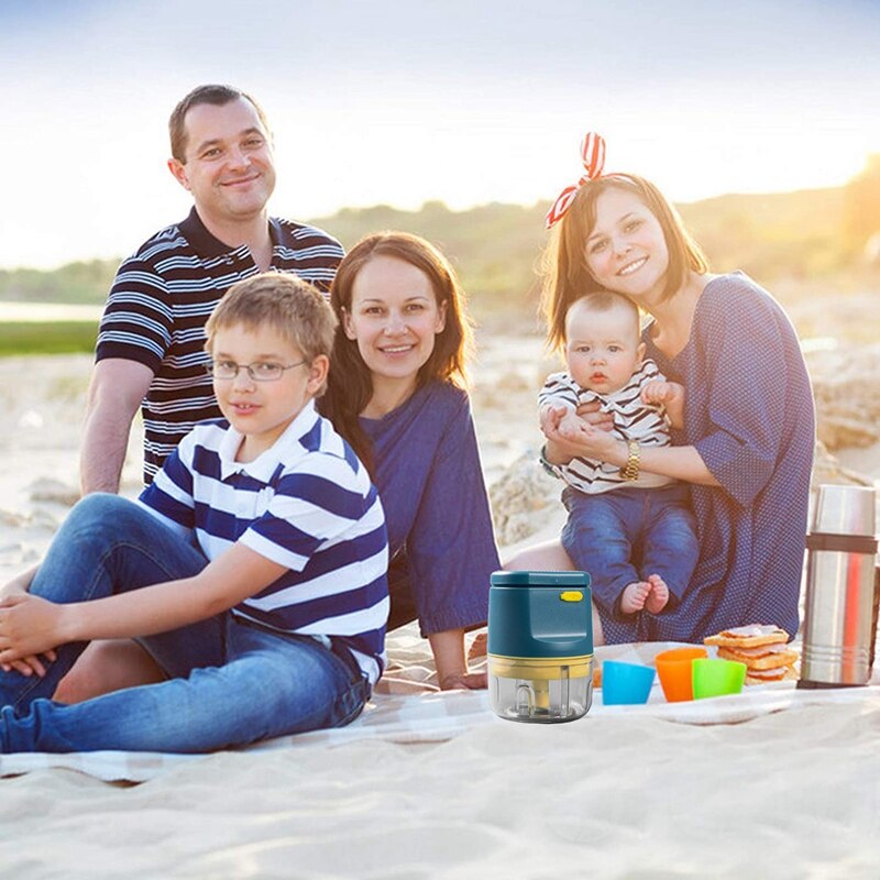 Electric Mini Wireless Garlic Machine Chopper,Food Vegetable Processor Slicer Blender for Ginger Chili Veggie