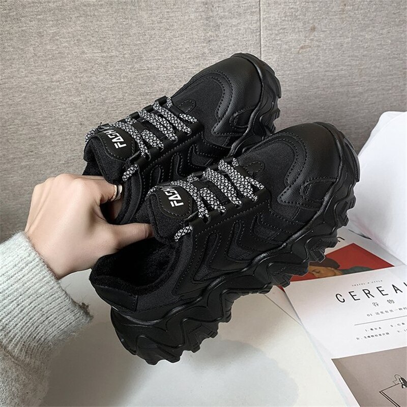 Vrouwen Schoenen Mode Dikke Zolen Leuke Verhoogde Sneakers Casual Loopschoenen Platte Bodem: A1 / 5