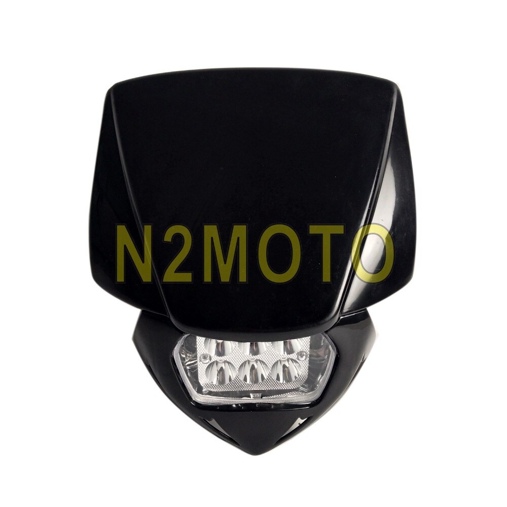 Phare LED blanc d&#39;enduro pour moto, pour Yamaha, Suzuki, Kawasaki, KLX, WR, EXC, CRF 250, 450, 6 pièces