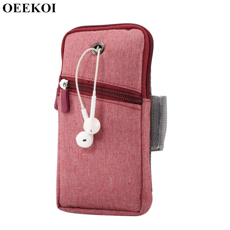 OEEKOI Universal Outdoor Sport Armband Phone Bag voor Oukitel C12/U25 Pro/U23/C12 Pro/OK6000 plus/U18/K5/K6/K8000/Mix 2/K5000/K3: Roze