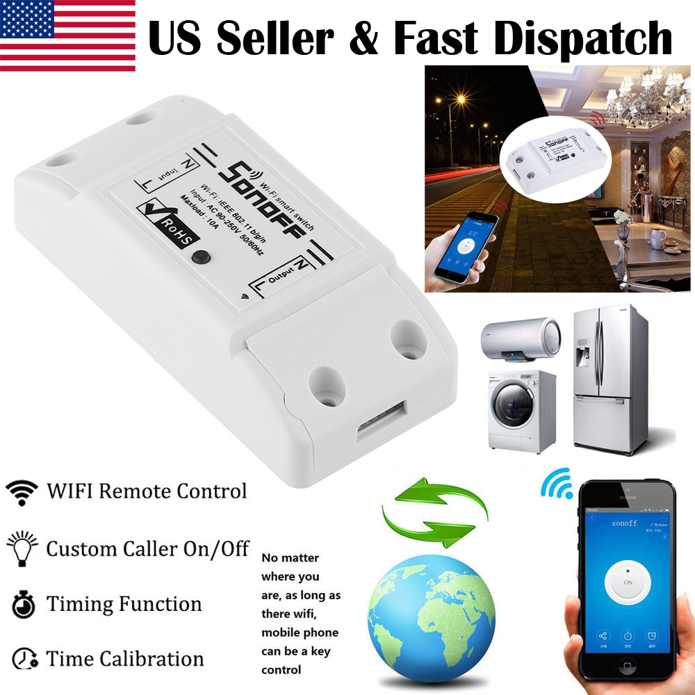 Sonoff Basic Wifi Switch,Diy Smart Home Automation Module, Sonoff S20/RF 433/Touch/4ch PRO Remote Control Timer Wireless Switch