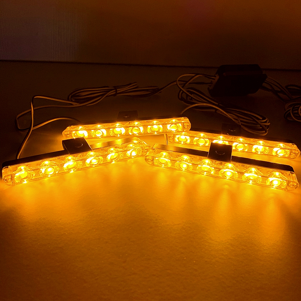 Led-bilgallerlampa led-blinkande varningsljusramp brandbil motorcykel polis nödsignallampa suv släpvagnslampa 12v