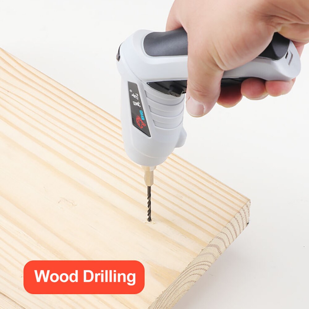 4V Mini Electrical 1/4 inch Lithium Screwdriver Set Smart Cordless USB Rechargeable Handle Electric Power Tool