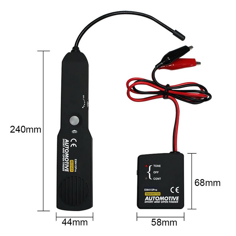 Automotive Short & Open Circuit Finder Tester Cable Tracer Voor Tone Lijn Meetsnoeren Auto Draad Meter EM415pro