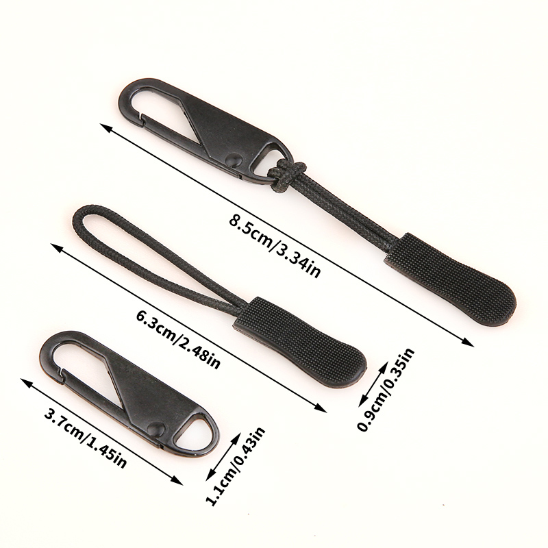 10/11/20/21 Uds. Tiradores de cremallera de repuesto extensor de cable para mochilas chaquetas equipaje monederos bolsos