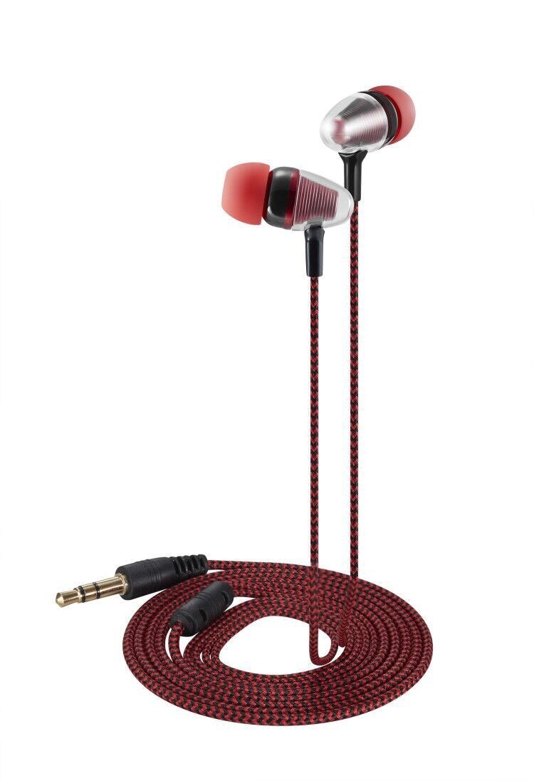 Kabelgewicht für subwoofer-kopfhörer, in-ear-kopfhörer mit geflochtenem kabel, weizendraht-ohrstöpsel für smartphones und android-handys
