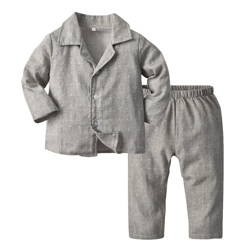 Ensembles de pyjamas pour enfants, filles, garçons, hiver, manches longues, décontracté, pyjamas pour enfants, vêtements pour enfants de 3 à 8 ans: gray / 6T