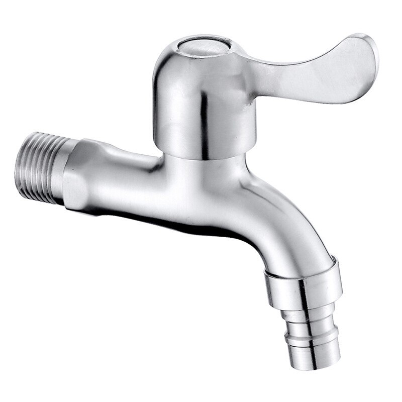 304 inox jardin Machine à laver/vadrouille robinet extérieur robinet d'eau 4 Points 1/2 pouce robinet unique eau froide