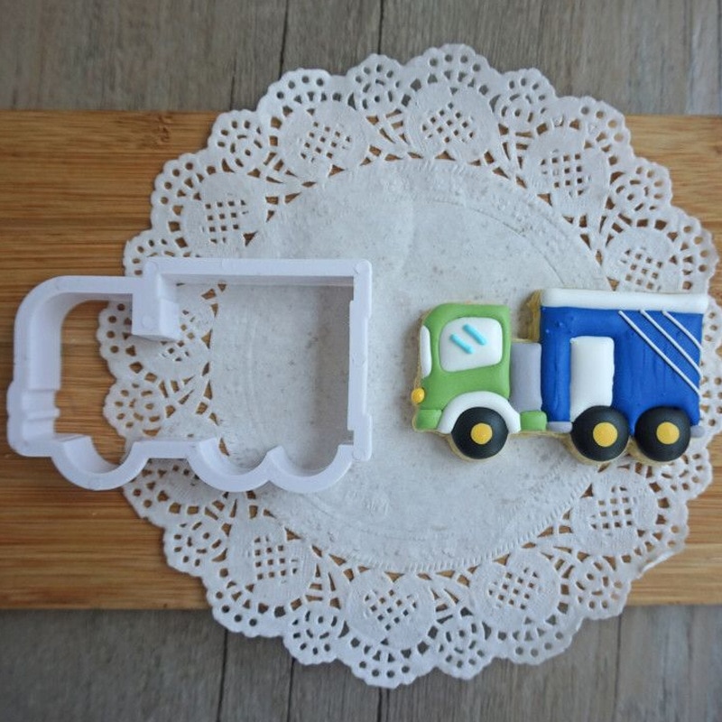 Fire Engine Bisuits Vehicle Machinery Truck Shape Cookies Fondant Mold... – Grandado