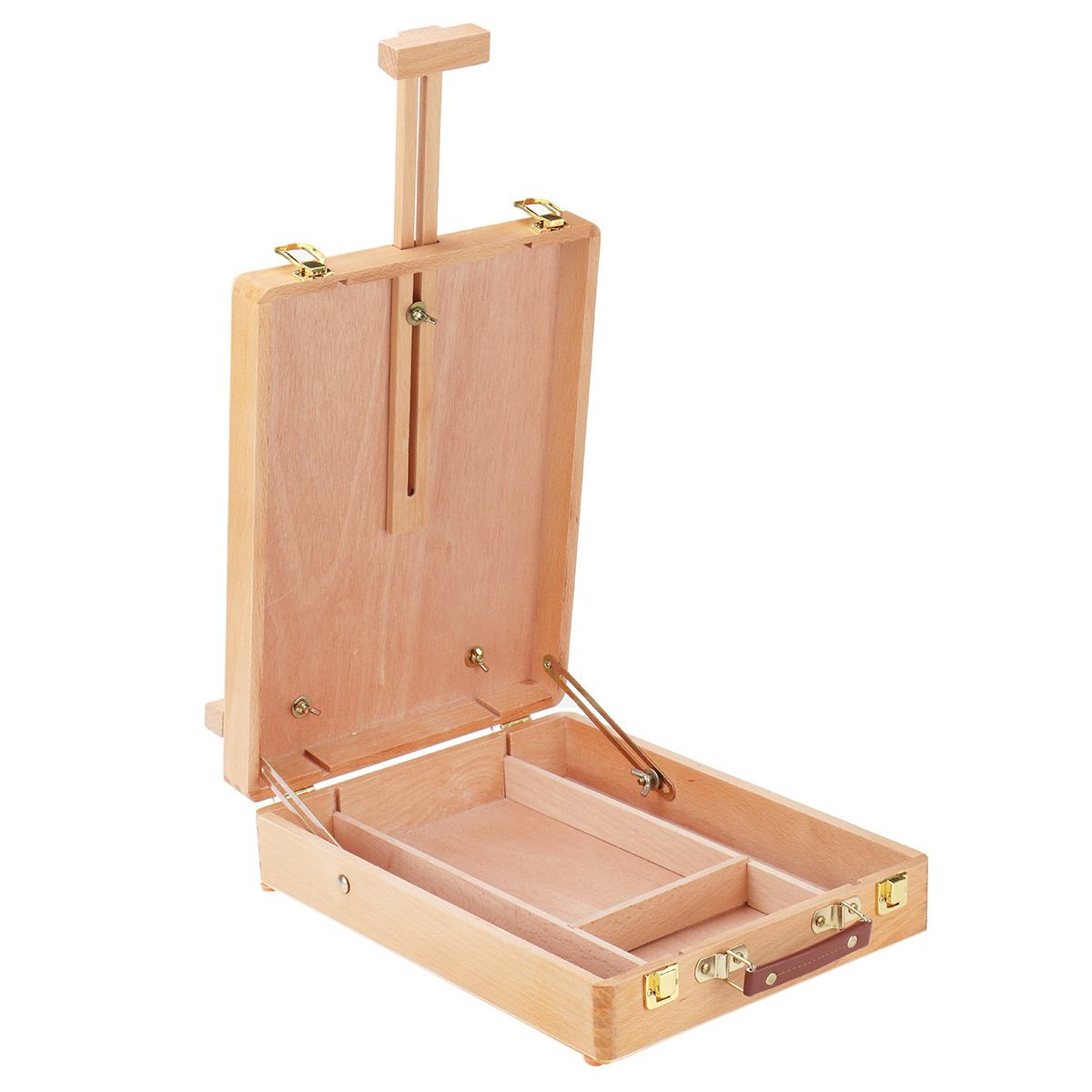 Kunstenaar Schildersezel Art Tekening Verf Supply Houten Tafel Intrekbare Box Board Desktop Koffer Schilderen Hardware Art Supplies