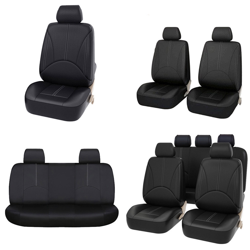 Universele Auto Pu Lederen Voorzijde Auto Stoelhoezen Terug Emmer Auto Bekleding Auto Interieur Auto Seat Protector cover