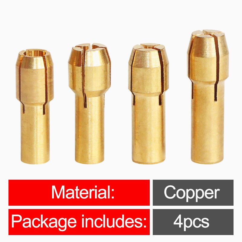 Mandrin à pince en laiton pour Mini perceuse, pour outil rotatif Dremel, stylo de gravure, mandrin à noyau en cuivre, fixation de Micro-foret