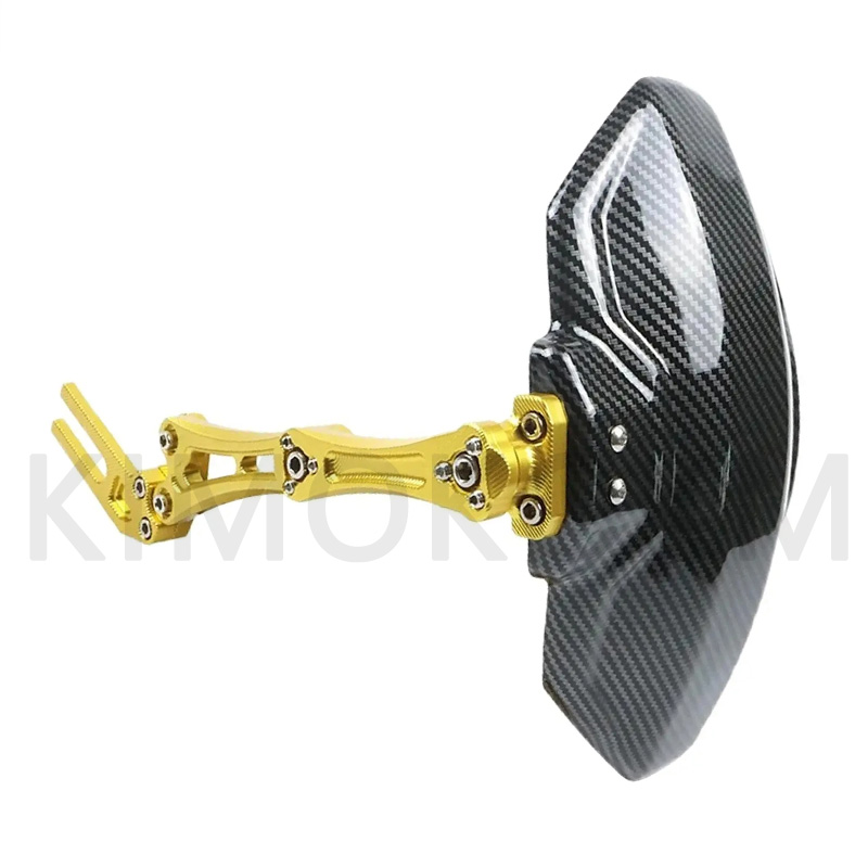 Guardabarros de rueda trasera de aleación de aluminio de fibra de carbono de imitación ajustable para motocicleta y bicicleta accesorios extensores universales