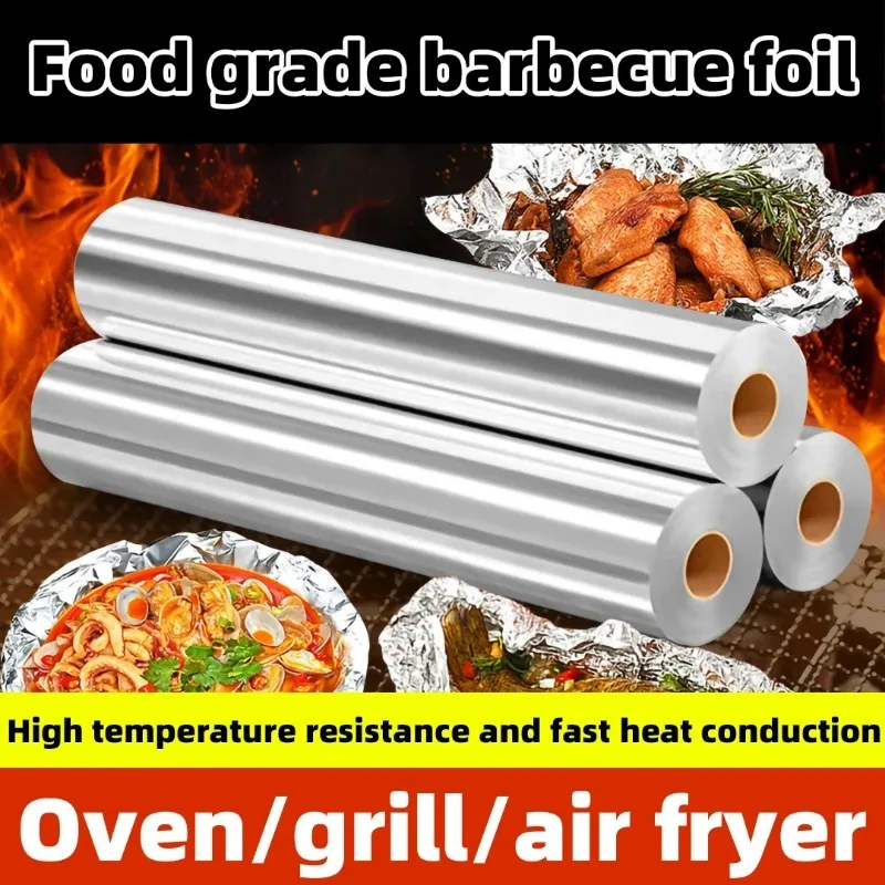 Aluminum Foil Roll - Food Grade - for Air Fryer, Oven, Baking & Grilling
