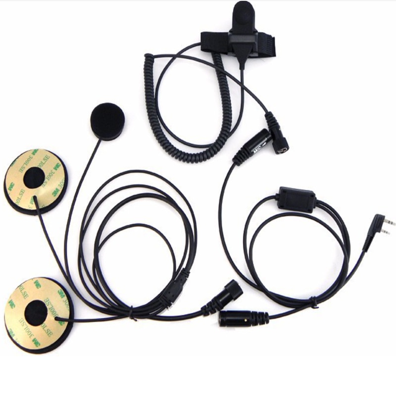Full Face Helmet Motorcycle Motorbike Headset Earpiece with Boom Mic For Kenwood Baofeng Radio UV5R BF-888S 666 777
